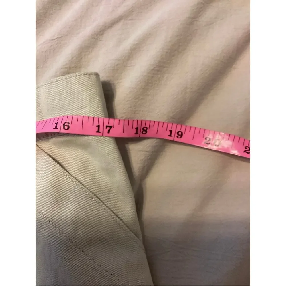 Gloria Vanderbilt Size 12 Cargo Shorts Khaki Utility Cotton Y2K Bermuda Pockets